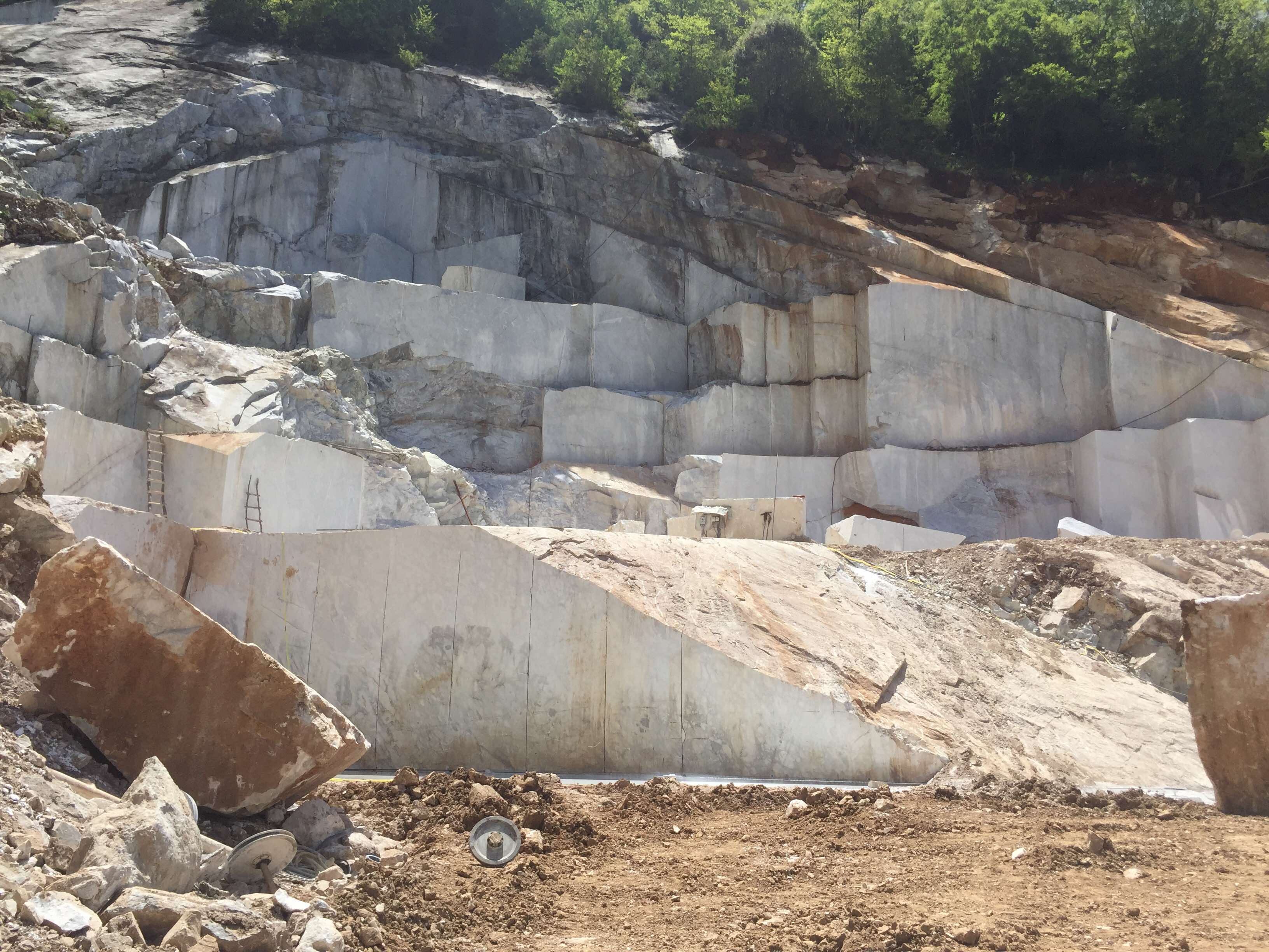 Quarry landscape and stone extraction